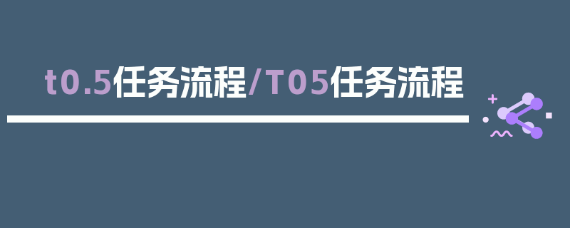 t0.5任务流程/T05任务流程