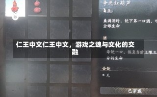 仁王中文仁王中文，游戏之魂与文化的交融