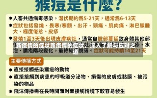 新疫情的症状新疫情的症状，深入了解与应对之道