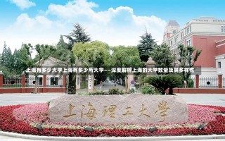 上海有多少大学上海有多少所大学——深度解析上海的大学数量及其多样性