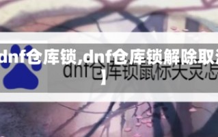 【dnf仓库锁,dnf仓库锁解除取涿】