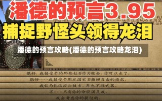 潘德的预言攻略(潘德的预言攻略龙泪)