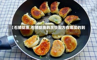 【石鳞鲶鱼,石鳞鲶鱼的烹饪配方在哪买的到】