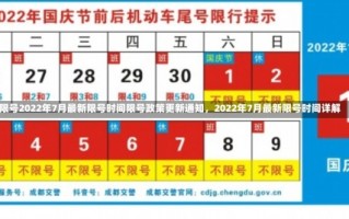 限号2022年7月最新限号时间限号政策更新通知，2022年7月最新限号时间详解