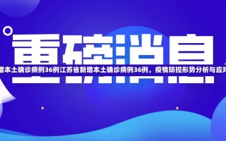 江苏新增本土确诊病例36例江苏省新增本土确诊病例36例，疫情防控形势分析与应对策略