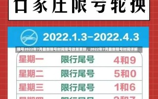 限号2022年7月最新限号时间限号政策更新，2022年7月最新限号时间详解