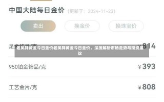 老凤祥黄金今日金价老凤祥黄金今日金价，深度解析市场走势与投资建议