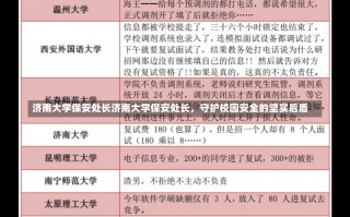 济南大学保安处长济南大学保安处长，守护校园安全的坚实后盾