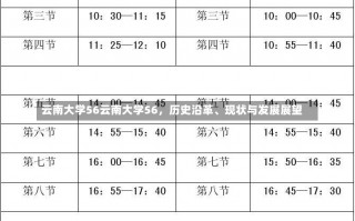 云南大学56云南大学56，历史沿革、现状与发展展望