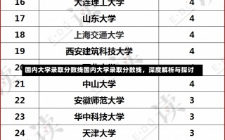 国内大学录取分数线国内大学录取分数线，深度解析与探讨