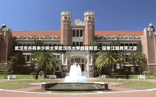 武汉市共有多少所大学武汉市大学数量概览，探索江城教育之源