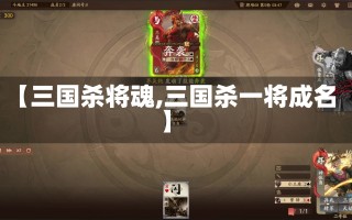 【三国杀将魂,三国杀一将成名】