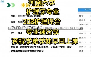 河南大学哪个学院好河南大学哪个学院好——深入解析河南大学的学院与专业优势