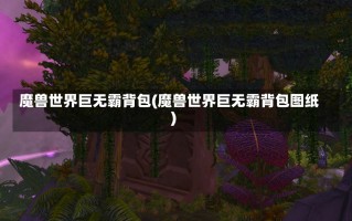 魔兽世界巨无霸背包(魔兽世界巨无霸背包图纸)