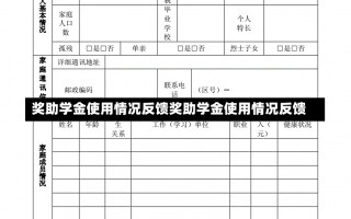 奖助学金使用情况反馈奖助学金使用情况反馈