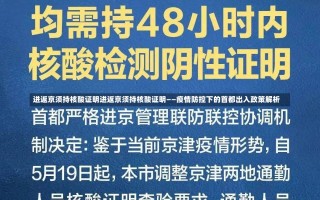 进返京须持核酸证明进返京须持核酸证明——疫情防控下的首都出入政策解析