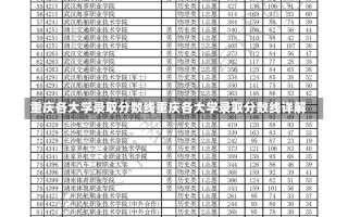 重庆各大学录取分数线重庆各大学录取分数线详解