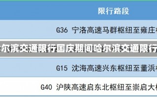 国庆期间哈尔滨交通限行国庆期间哈尔滨交通限行措施详解