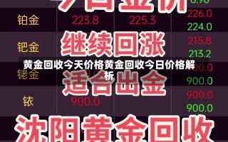 黄金回收今天价格黄金回收今日价格解析