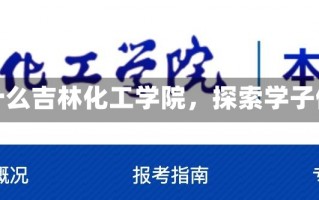 吉林化工学院都学什么吉林化工学院，探索学子们的专业课程之旅