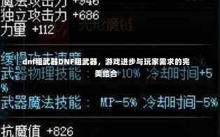 dnf租武器DNF租武器，游戏进步与玩家需求的完美结合