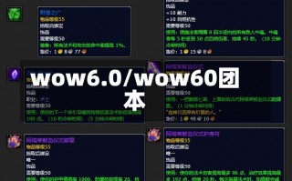 wow6.0/wow60团本