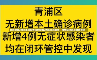 北京新增2例本土感染者北京新增2例本土感染者，疫情防控再次敲响警钟