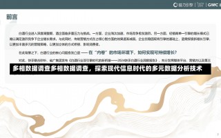 多相数据调查多相数据调查，探索现代信息时代的多元数据分析技术