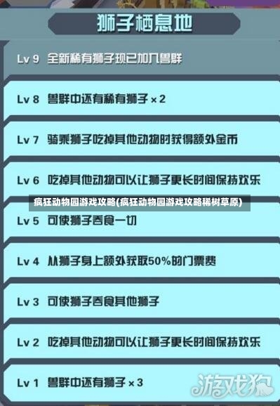 疯狂动物园游戏攻略(疯狂动物园游戏攻略稀树草原)-第1张图片-通任唐游戏