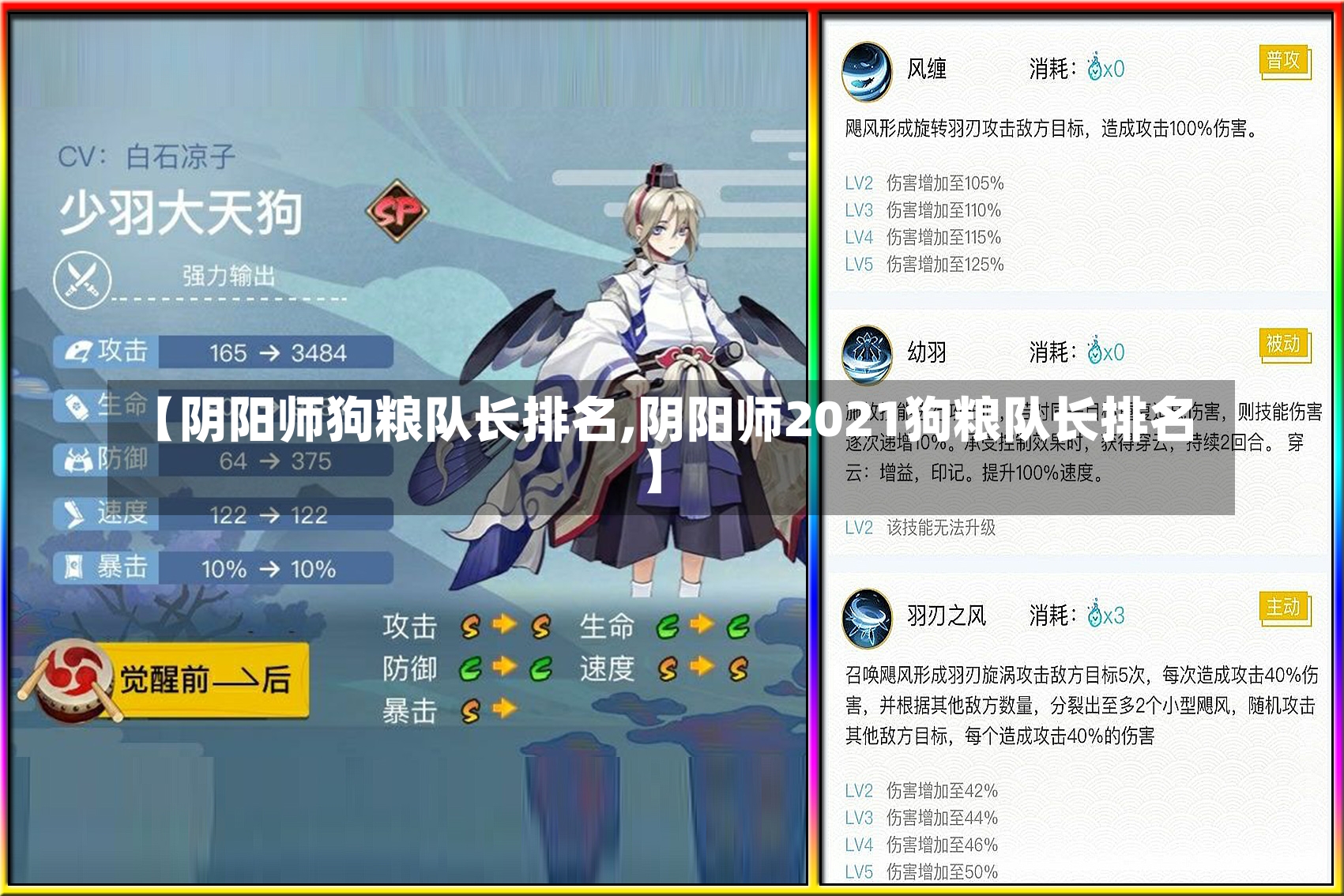 【阴阳师狗粮队长排名,阴阳师2021狗粮队长排名】-第2张图片-通任唐游戏