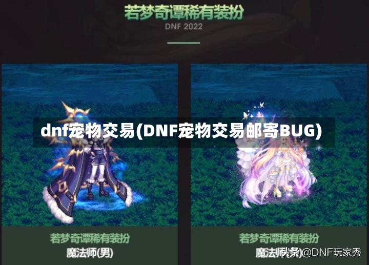 dnf宠物交易(DNF宠物交易邮寄BUG)-第2张图片-通任唐游戏