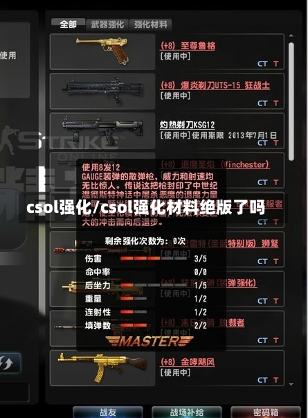 csol强化/csol强化材料绝版了吗-第1张图片-通任唐游戏