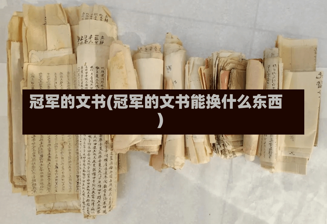 冠军的文书(冠军的文书能换什么东西)-第2张图片-通任唐游戏