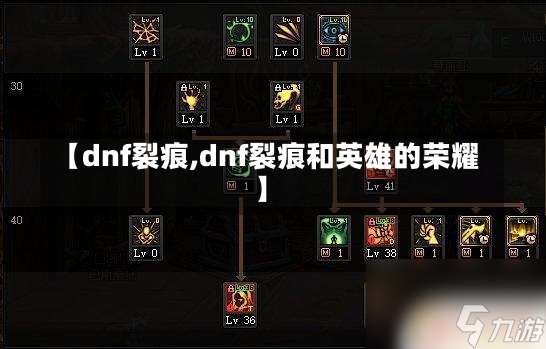 【dnf裂痕,dnf裂痕和英雄的荣耀】-第2张图片-通任唐游戏