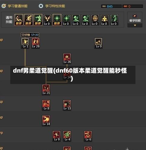 dnf男柔道觉醒(dnf60版本柔道觉醒能秒怪)-第2张图片-通任唐游戏