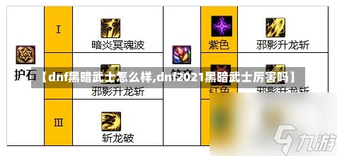 【dnf黑暗武士怎么样,dnf2021黑暗武士厉害吗】-第1张图片-通任唐游戏