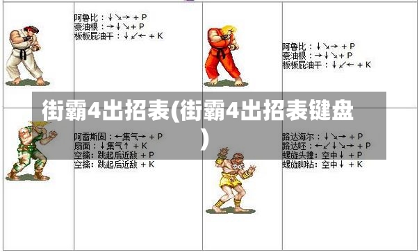 街霸4出招表(街霸4出招表键盘)-第1张图片-通任唐游戏