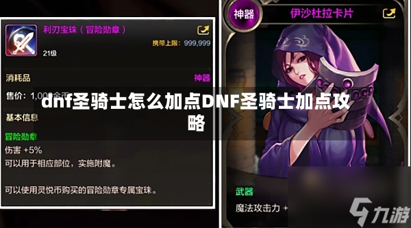 dnf圣骑士怎么加点DNF圣骑士加点攻略-第1张图片-通任唐游戏