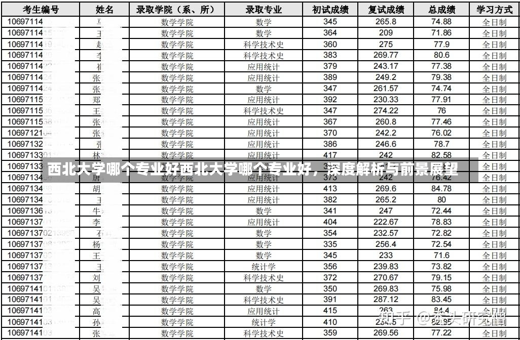 西北大学哪个专业好西北大学哪个专业好，深度解析与前景展望-第1张图片-通任唐游戏