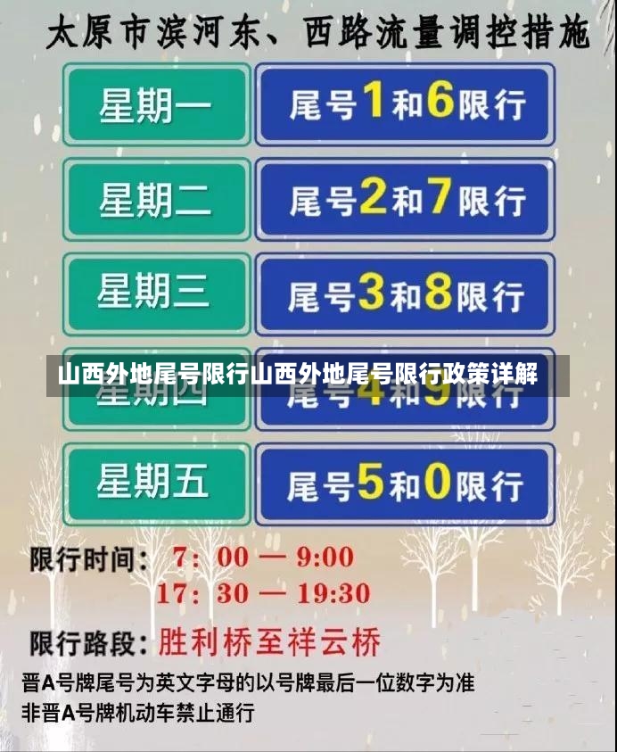 山西外地尾号限行山西外地尾号限行政策详解-第2张图片-通任唐游戏