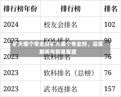 矿大哪个专业好矿大哪个专业好，深度解析与前景展望-第1张图片-通任唐游戏