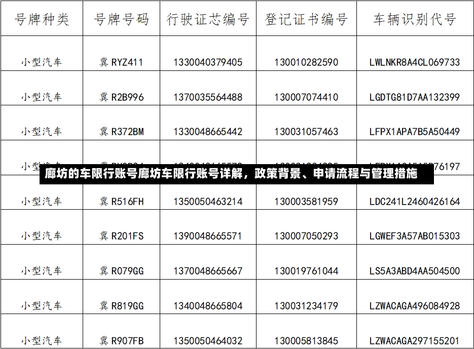 廊坊的车限行账号廊坊车限行账号详解，政策背景、申请流程与管理措施-第2张图片-通任唐游戏