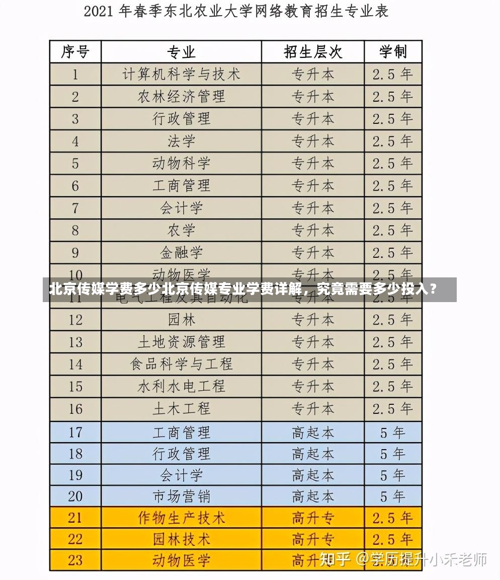 北京传媒学费多少北京传媒专业学费详解，究竟需要多少投入？-第1张图片-通任唐游戏