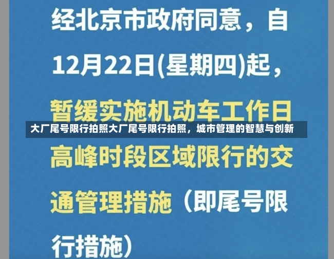 大厂尾号限行拍照大厂尾号限行拍照，城市管理的智慧与创新-第1张图片-通任唐游戏