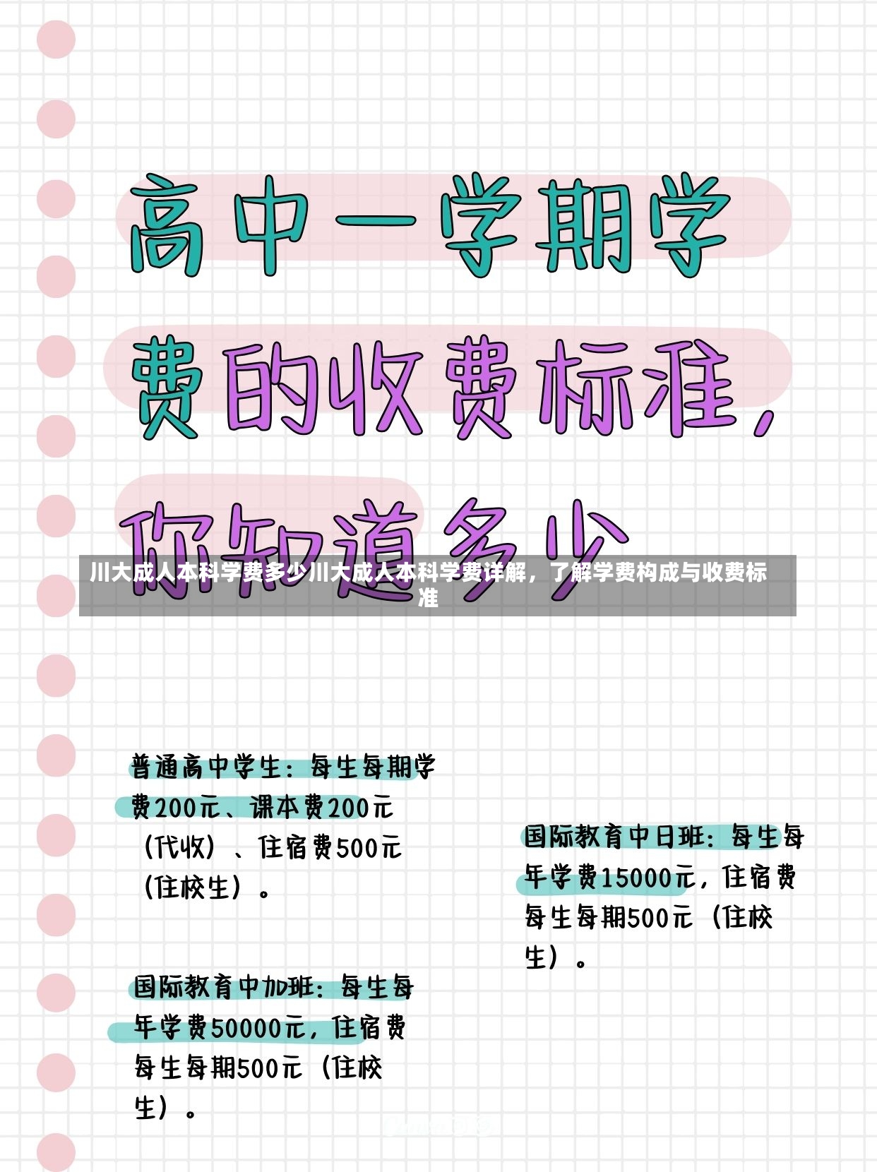 川大成人本科学费多少川大成人本科学费详解，了解学费构成与收费标准-第1张图片-通任唐游戏