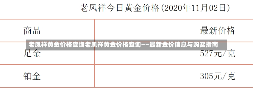 老凤祥黄金价格查询老凤祥黄金价格查询——最新金价信息与购买指南-第1张图片-通任唐游戏