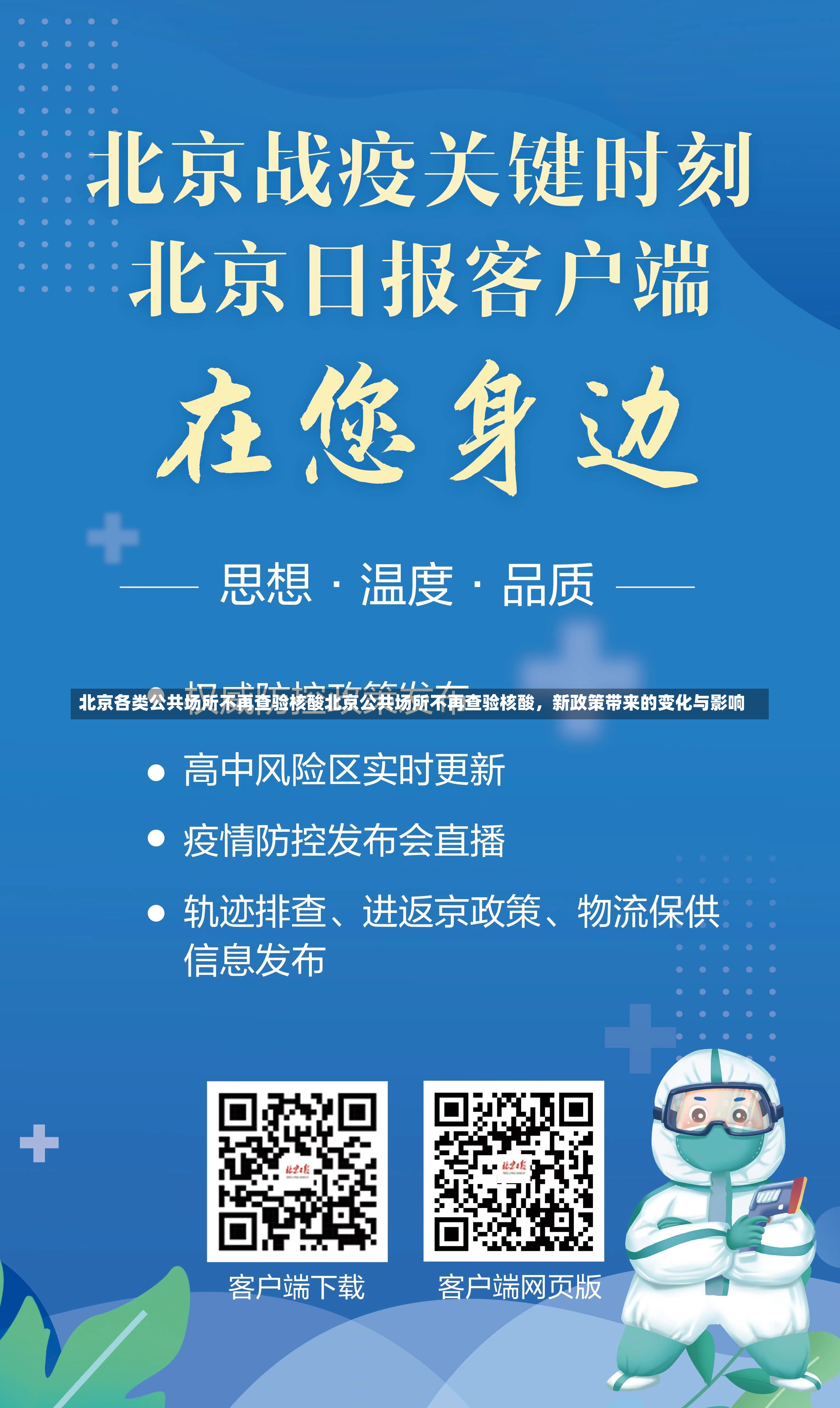 北京各类公共场所不再查验核酸北京公共场所不再查验核酸，新政策带来的变化与影响-第1张图片-通任唐游戏