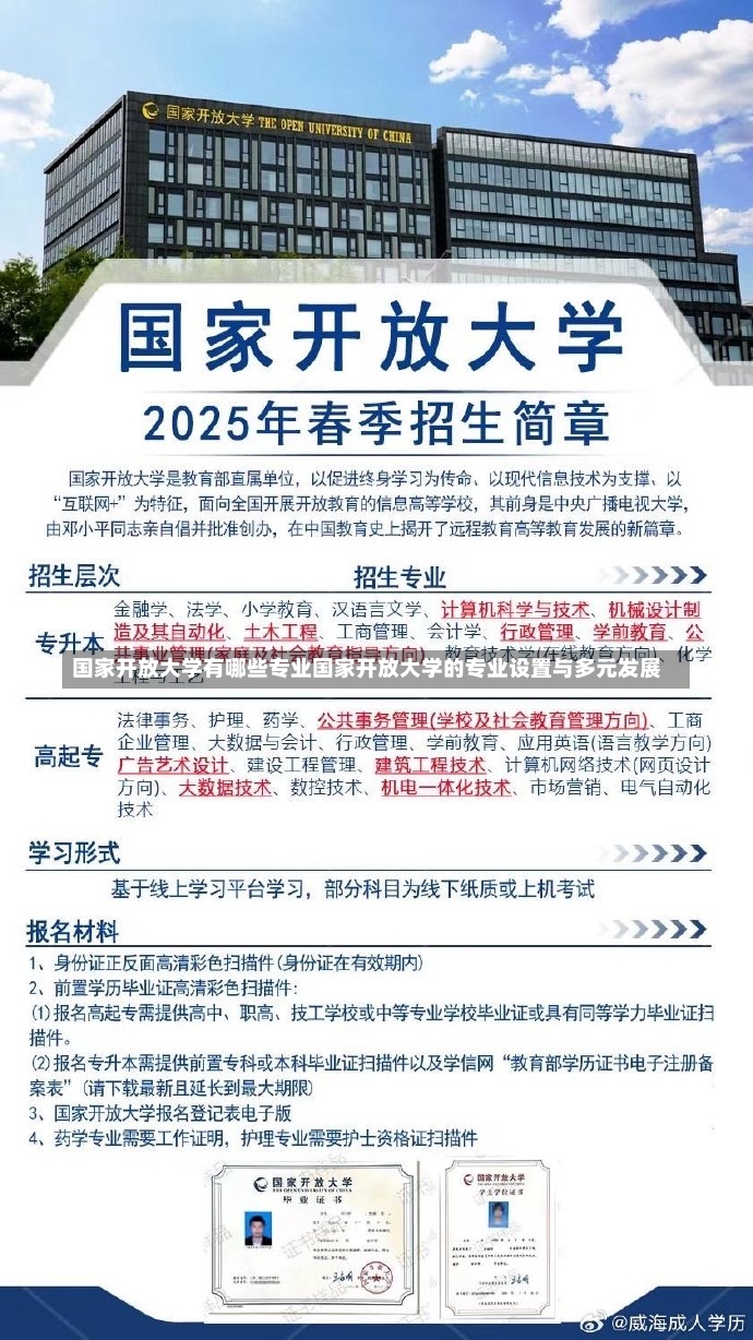 国家开放大学有哪些专业国家开放大学的专业设置与多元发展-第1张图片-通任唐游戏