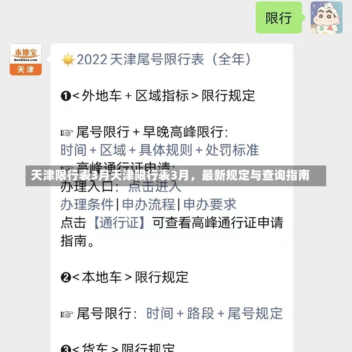 天津限行表3月天津限行表3月，最新规定与查询指南-第2张图片-通任唐游戏