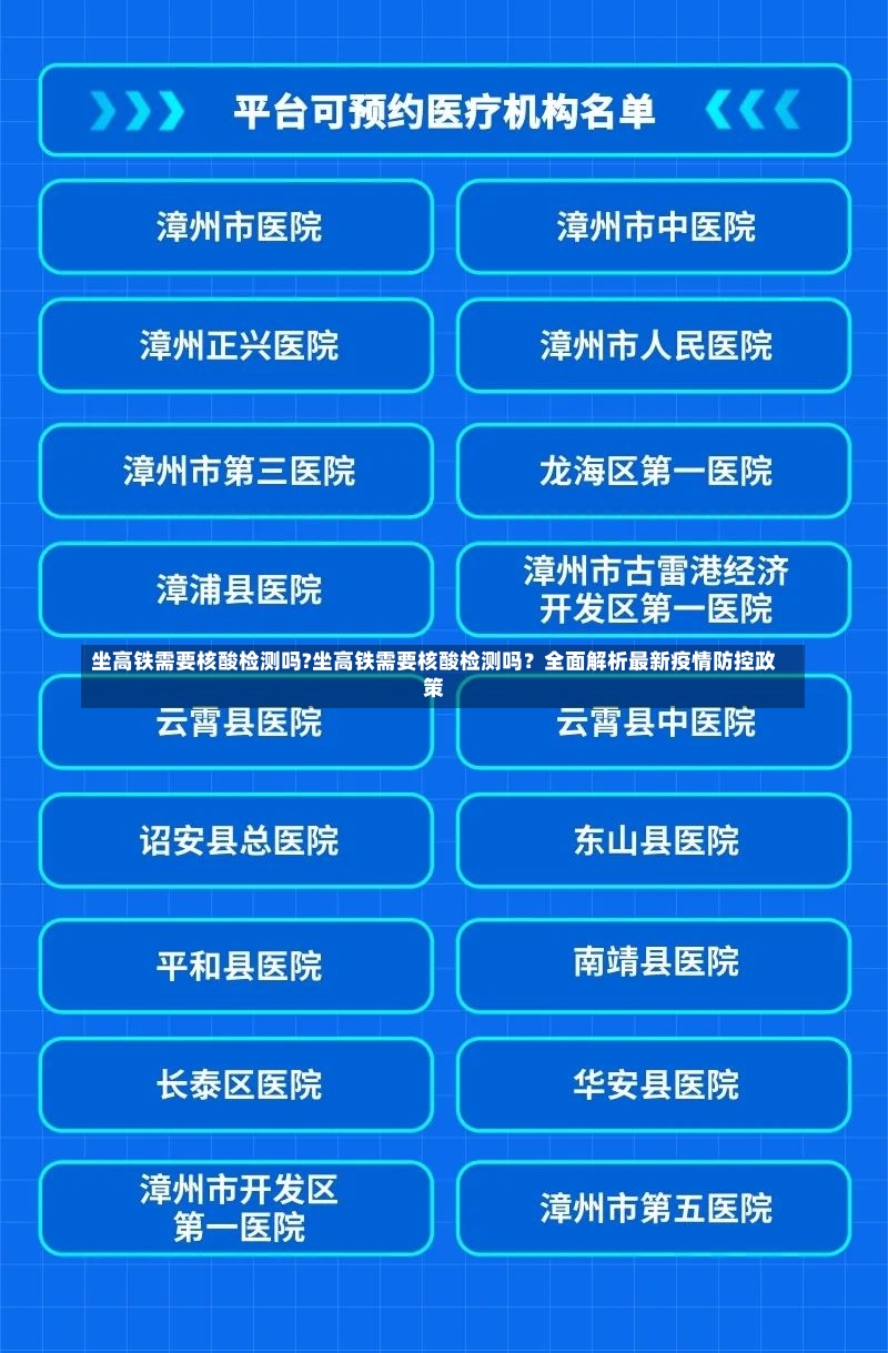 坐高铁需要核酸检测吗?坐高铁需要核酸检测吗？全面解析最新疫情防控政策-第1张图片-通任唐游戏